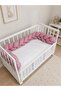 240 cm Knitted Crib Protector 3-Sided Knitted Protection Mat - Crib Protection Cushion