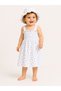 Baby Girl Summer Muslin Dress Set 100% Cotton Floral Patterned Hat Set of 3 9-24 Months