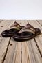 Women's Flip Flops Flat Heeled Faux Leather Embroidered Detailed Comfortable Modern Casual
