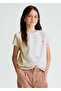 Girl's Stone Embroidered T-Shirt Cream 854