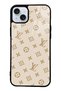 iPhone 15 Plus Cream Lv Design Glossy Phone Case