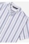 Boy's Judge Collar Striped Short Sleeve Shirt White 6171 - 5