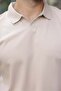 Stone Color Regular Fit Polo Collar Knitwear Men's T-Shirt E7502 - 3
