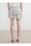 Patterned Ruffled Mini Skort - 4