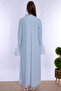 Maternity Pajama Set with Hidden Nursing Feature and Cotton Robe Effortt - Blue - 4