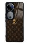 Vivo V40 Brown Gold Lv Design Glossy Phone Case