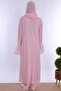 Hijab-Friendly Cotton Maternity Pajama and Dressing Gown Set Effortt - Pink - 4
