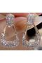 Retro Geometric Style Golden color Stud Earrings. Length: 3 cm - 3