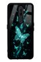 Oppo A5 2020 Glossy Phone Case with Turquoise Galaxy Butterfly Design