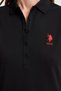 Women's Black Polo Collar Knitted Dress 50323571-Vr046 - 7
