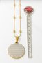 Gold Color Chain with Ayetel Kürsi & Vav Letter Written 60 cm Dorica Chain Stainless Steel Necklace - 5