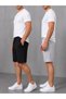 Men's Shorts, Black Shorts, Gray Shorts, 2 Thread Count, Plus Size, Sports Shorts, Oversize, Lace-Up, Casual Shorts - 3