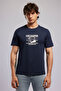 Navy Blue Men's Regular Fit Logo Printed T-Shirt 262 Lcm 242055 Weston Navy Blue - 2