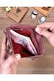 Genuine Leather Card Holder Zippered Small Women's Wallet 2152 - 8