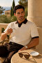 Men's Ecru Brown Collared Knitwear Polo Neck T-Shirt - 6