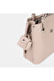 Women's Beige Mini Handbag with Charm Accessories - 5