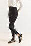Women's Black Flexible Yoga Leggings - 2
