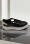 Gold detailed orthopedic sole sports shoes black - 3