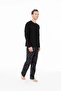 Men's Long Sleeve Placketed Collar Cotton Pajama Set with Pockets Bottom Pajama - 5