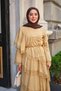 Women's Layered Tulle Lace Detailed Dress Mink - 6