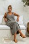 Mink Strap Tie-Up Half Lined Bird-Eye Casual Muslin Long Woven Dress 0 0