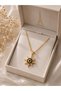 Night Star Rotating Tip Evil Eye Steel Necklace (Gold Color) - 4