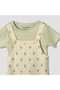Short Sleeves T-shirt and Dungaree Set with Floral Print - 5
