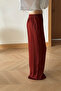 Elastic Waist Draped Wide Fit Trousers - 4