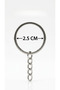 100 Pieces 2.5 cm Scrunch Chain Keychain Ring Nickel