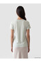 Lcw Everyday Turquoise Crew Neck Floral Embroidered Women's T-Shirt - 3