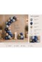 Nordic Dream 32 Piece 1 Year Old Balloon Decoration Set – Rustic Azur Indigo Linen Balloons and 76 cm White 1 Number Foil Balloon - 2
