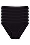 Ribana Women's Bikini Panties Black 100% Cotton 6-Pack - 2