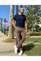 Men's Old Money Ribbed Textured Premium Knitwear T-Shirt - 6