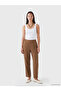 Carrot cut women's 100% linen pants