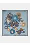 Multiple Floral Pattern Viscose Scarf Blue