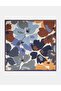 Leaf Pattern Viscose Scarf Indigo