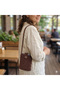 Brown Macrame Rope Star Model Small Phone Shoulder Bag