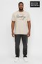 Men's Large Size Handwritten Brooklyn Printed 3Xl-6Xl Crew Neck T-Shirt Spr26Bts510-6