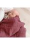 Multi-Layer Muslin Baby Blanket, 100% Cotton, Red Ombre Design - 4
