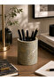 Marble Toothbrush Holder Cotton Swab Holder Makeup Brush Holder Pen Holder Bathroom Organizer - 4