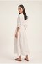 Women's V-Neck Elastic Waist Balloon Sleeve Lined Long Dress Ru-3075 - 3
