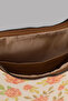 Rosalie Floral Patterned Women's Shoulder Bag with Brown Strap and Zipper Canvas Bag 242 - 6