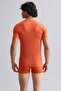Egyptian Modal by Tencel Hercules Slim Fit V-Neck Undershirt / T-Shirt Rust Red - 3