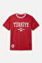 Turkey Printed Short Sleeve Red T-Shirt I1300A826Hs - 5