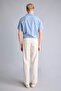 100% Cotton Relax Fit Wide Cut Beige Trousers I1139Ax26Sm - 6