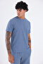 Waffle Textured Embroidery Logo Detailed Oversize Men's T-Shirt - 4