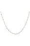Silono Women's Necklace, 925 Sterling Silver, Chain Necklace, with Pearl, Handmade Adjustable Jewelry