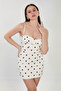 Women's Polka Dot Strap Mini Dress - White - 2