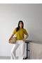 Premium Viscose Crew Neck Comfortable Fit Short Sleeve Flexible Summer Knitwear Blouse - 3