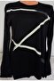 Er Clothing Combed Cotton Blouse Long Sleeve Crew Neck Printed Black - 3